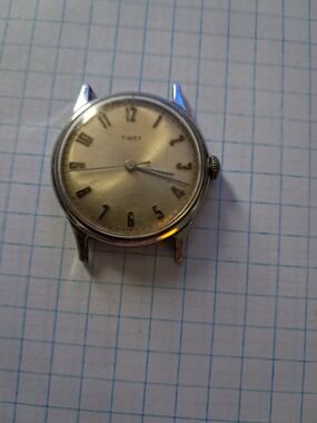 Timex Vintage Silver-Tone Dial Wristwatch